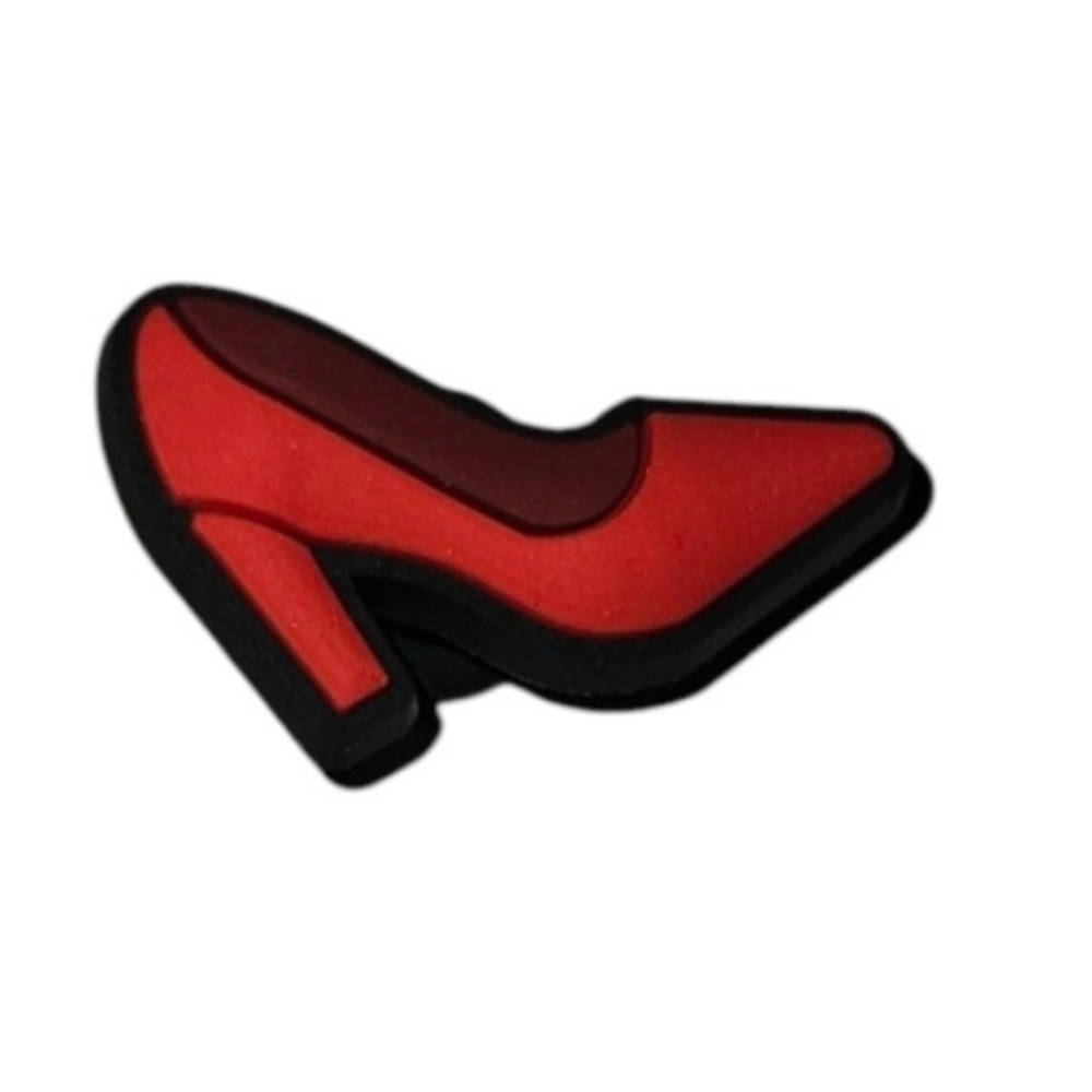 4/$8 Elegant Red Women's High Heel Shoe Charm Crocs Charm